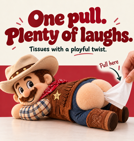 The Cheeky Cowboy Tissue Holder