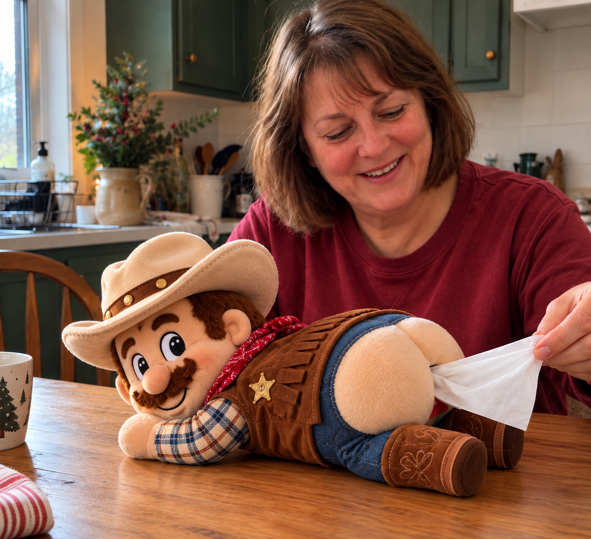 The Cheeky Cowboy Tissue Holder