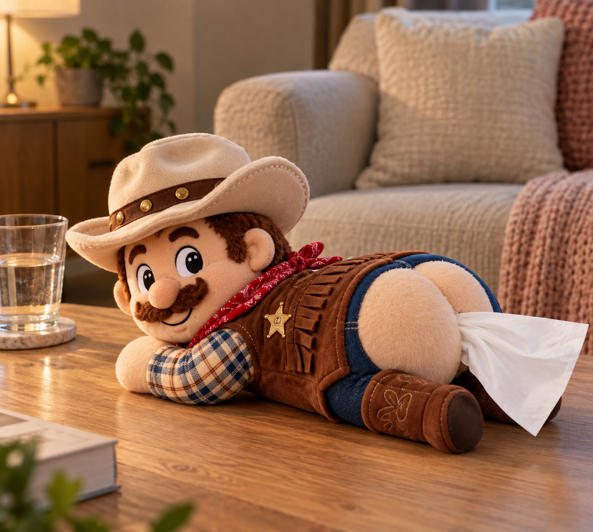 The Cheeky Cowboy Tissue Holder